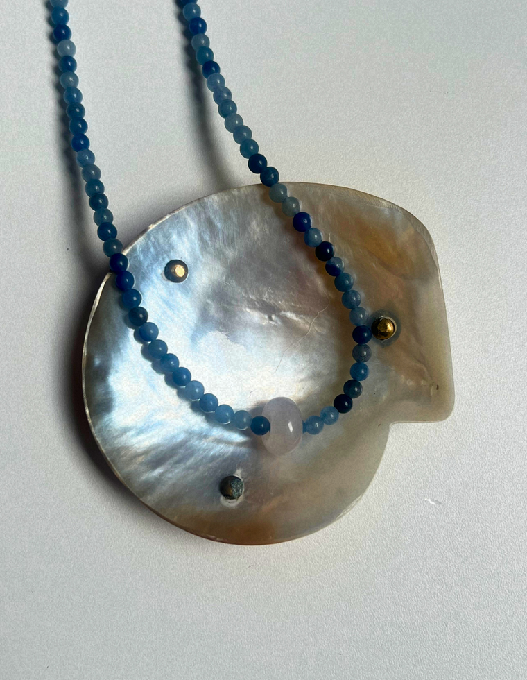 Idle Hands 52 - Blue Aventurine Movement Necklace