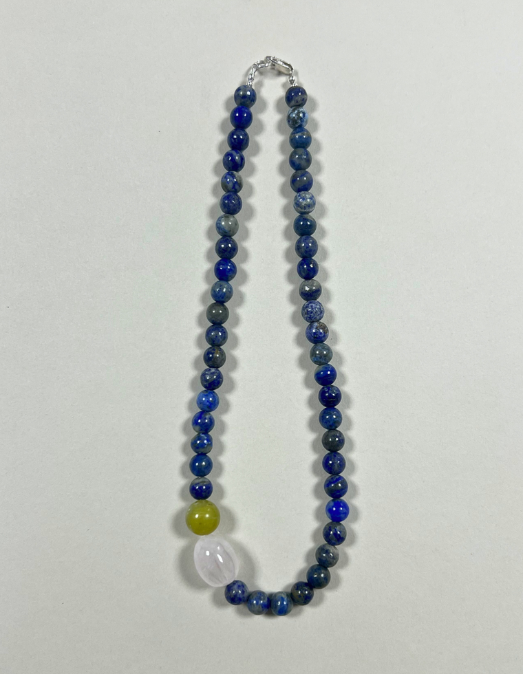 Drift 8 - Lapis Lazuli & Rose Quartz Necklace