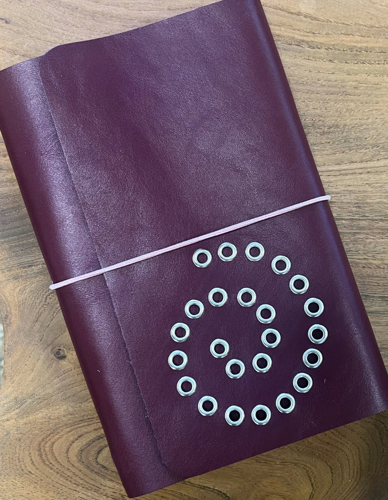 Oxblood Leather Spiral Journal