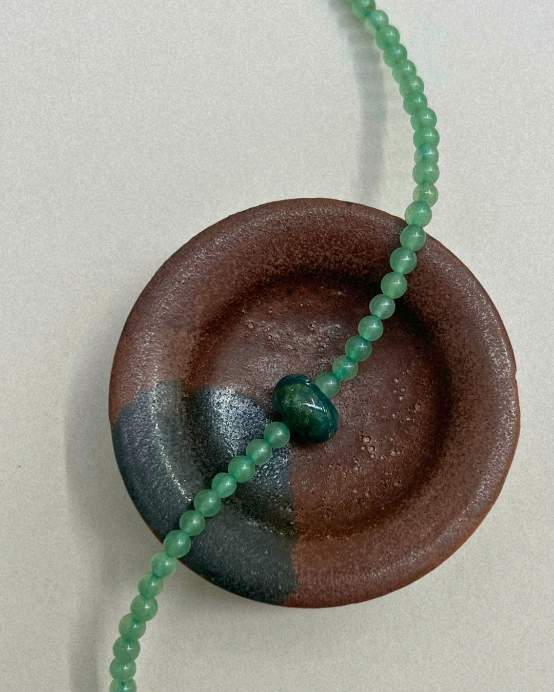 Celadon 17: aventurine and ocean jasper movement necklace, hand-strung by Palm of Feronia, photo 2
