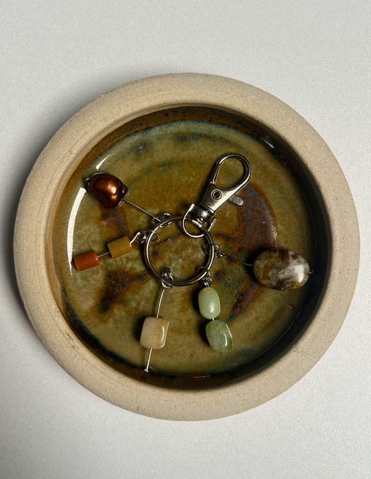 Orbit Charm – Freshwater Pearl & Aventurine