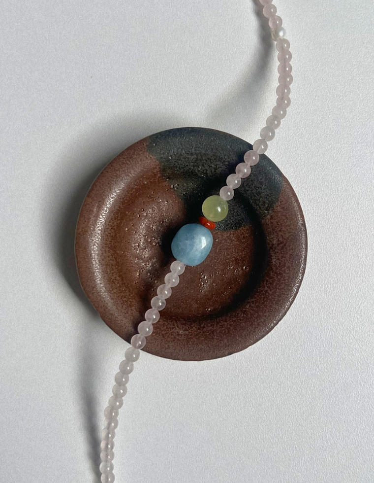 Trove 6 - Rose Quartz & Beryl Necklace