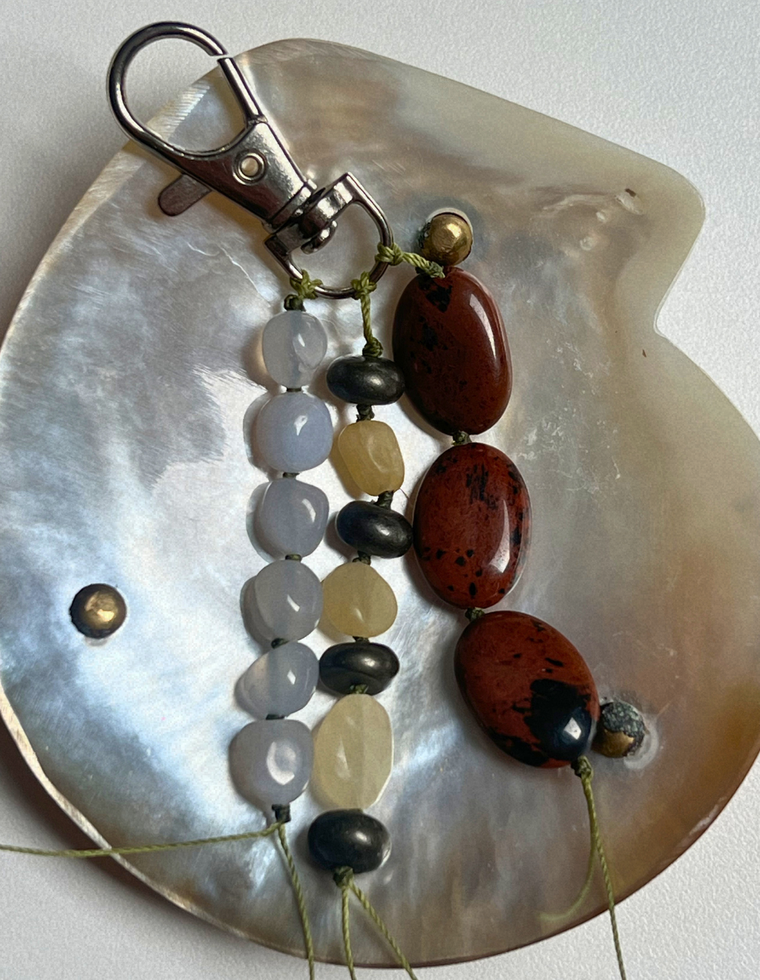 Stoned Charm - Mahogany Obsidian & Pyrite