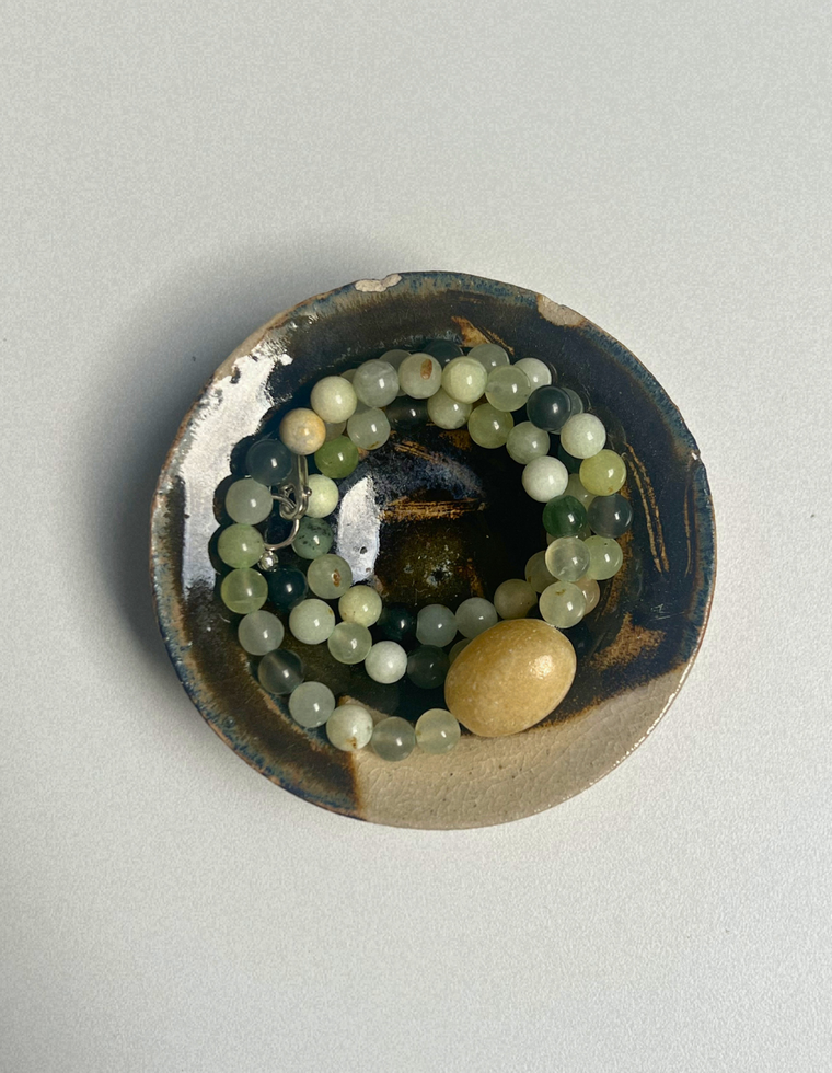 Drift 6 - Jade & Yellow Calcite Necklace