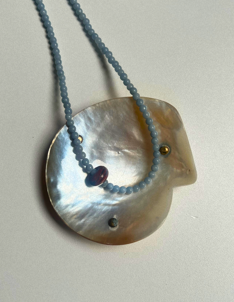 Idle Hands 54 - Angelite Movement Necklace