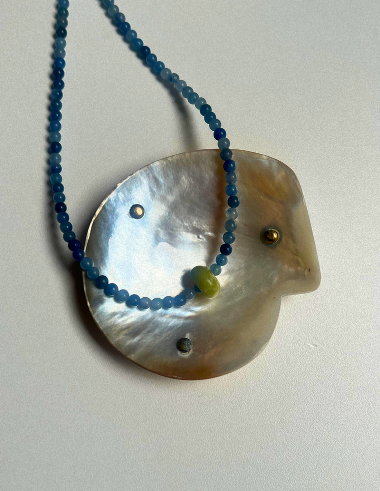 Idle Hands 53 - Blue Aventurine Movement Necklace