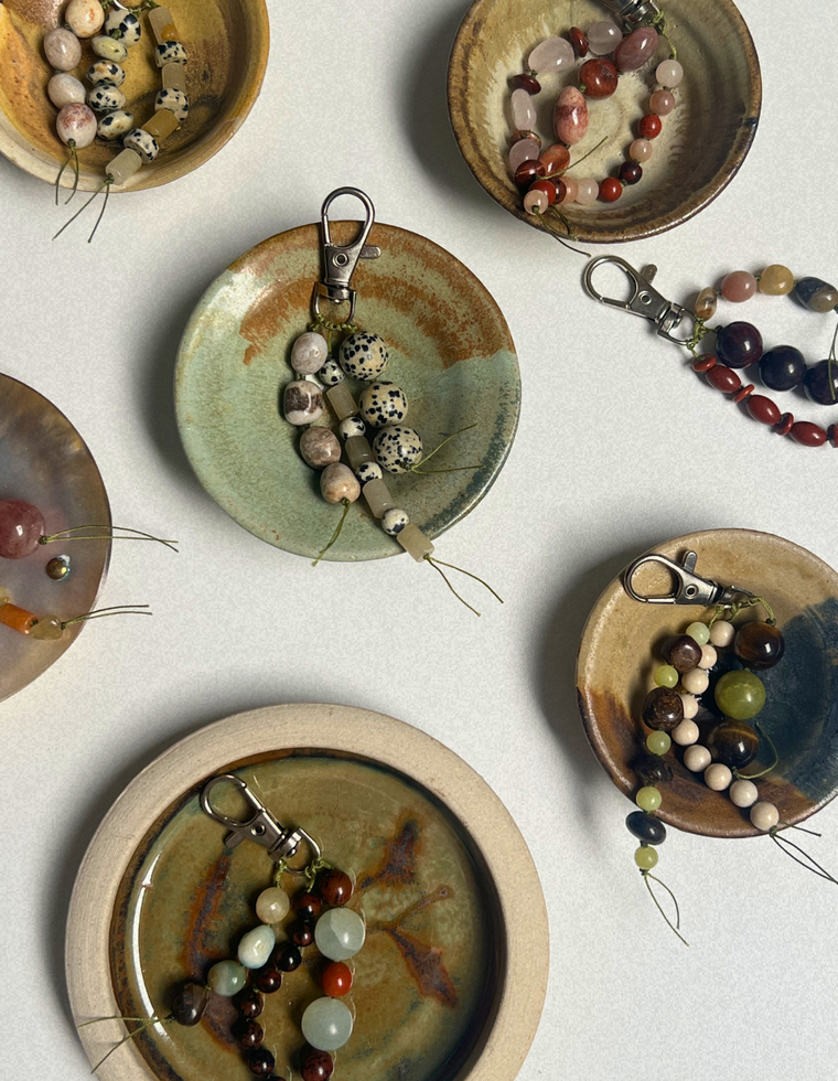 Stoned Charm - Dalmatian Jasper & Fossilised Coral