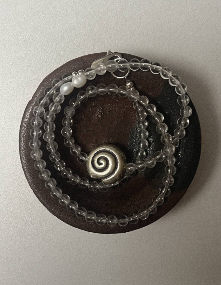 Aleris - Clear Quartz & Pearl Necklace