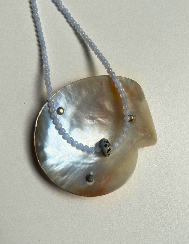 Idle Hands 55 - Angelite Movement Necklace