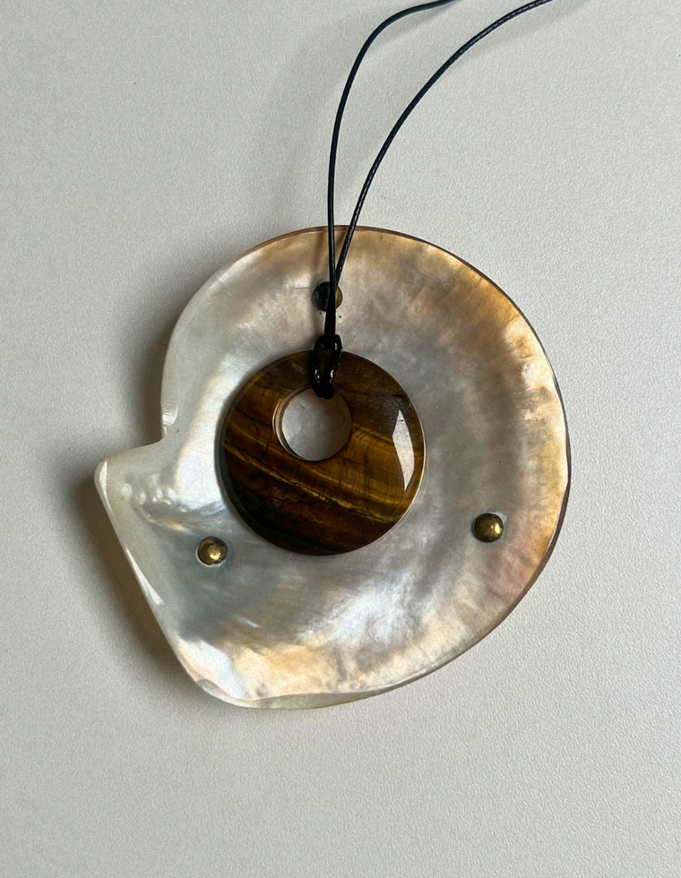 Large Tiger Eye Circa Pendant