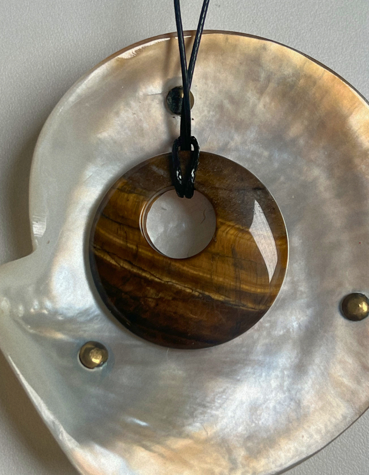 Large Tiger Eye Circa Pendant
