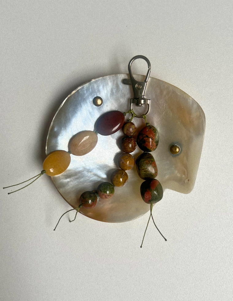 Stoned Charm - Unakite & Opal