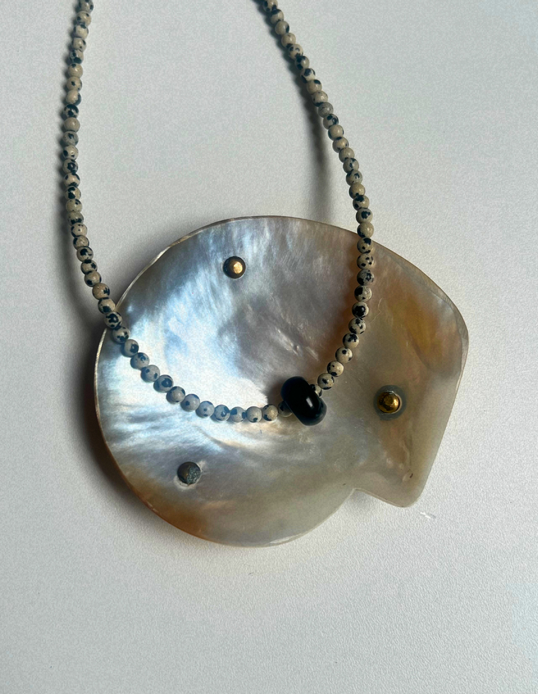 Idle Hands 59 - Dalmatian Jasper Movement Necklace