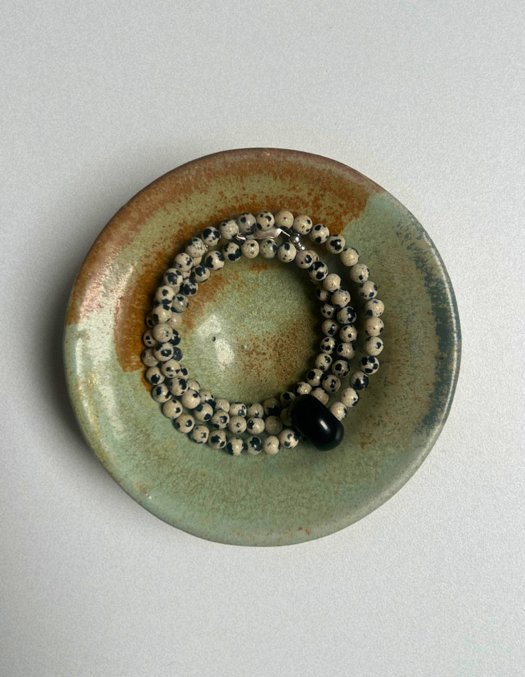 Idle Hands 59 - Dalmatian Jasper Movement Necklace