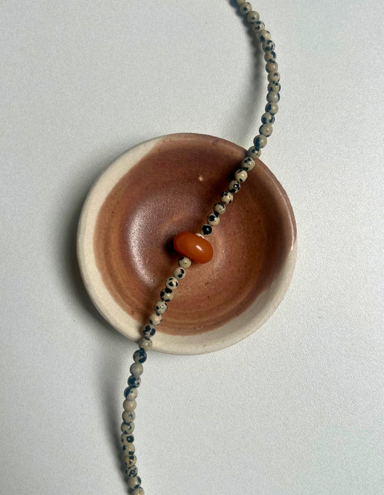 Idle Hands 60 - Dalmatian Jasper Movement Necklace