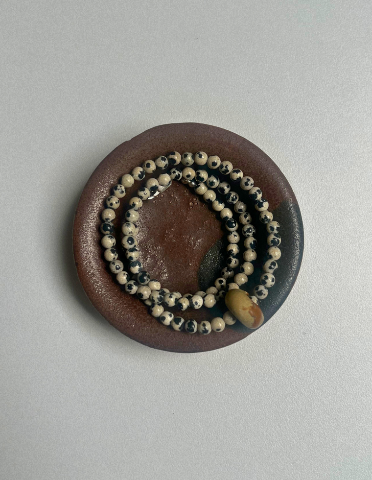Idle Hands 61 - Dalmatian Jasper Movement Necklace