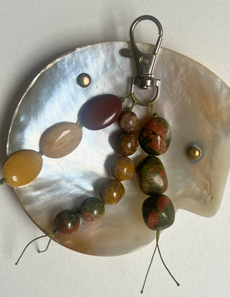 Stoned Charm - Unakite & Opal