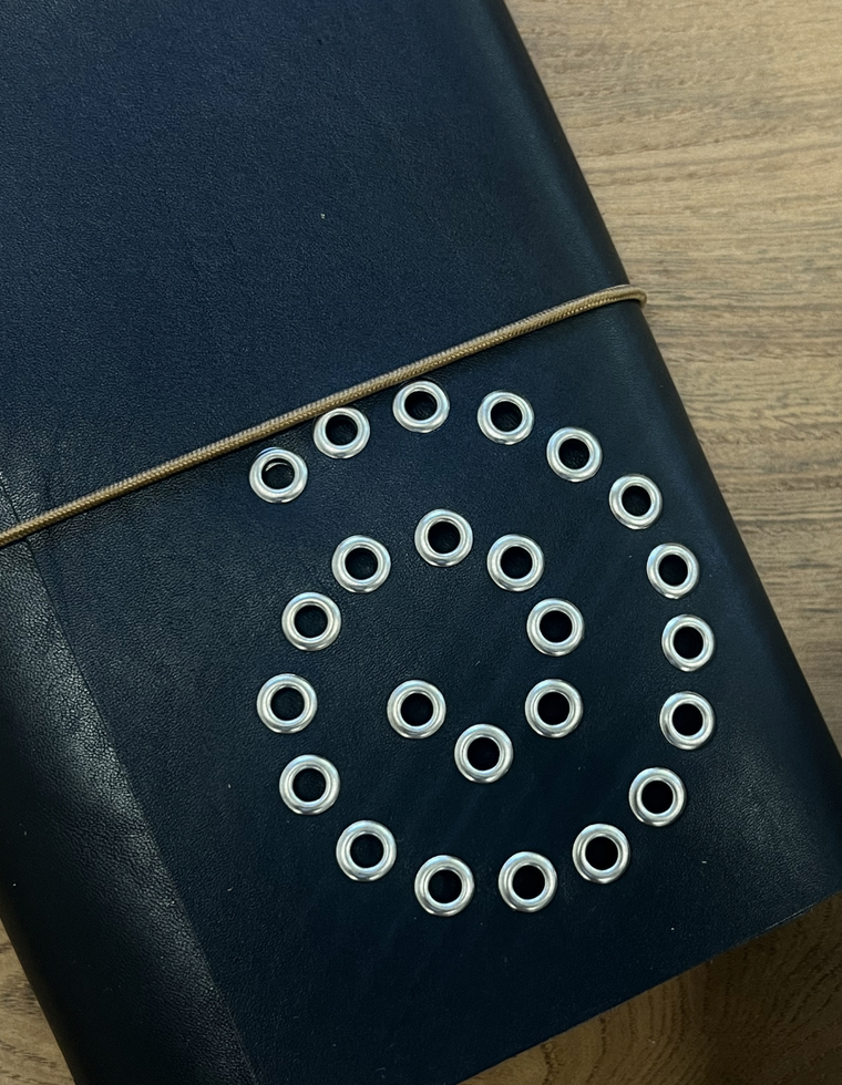 Black Leather Spiral Journal