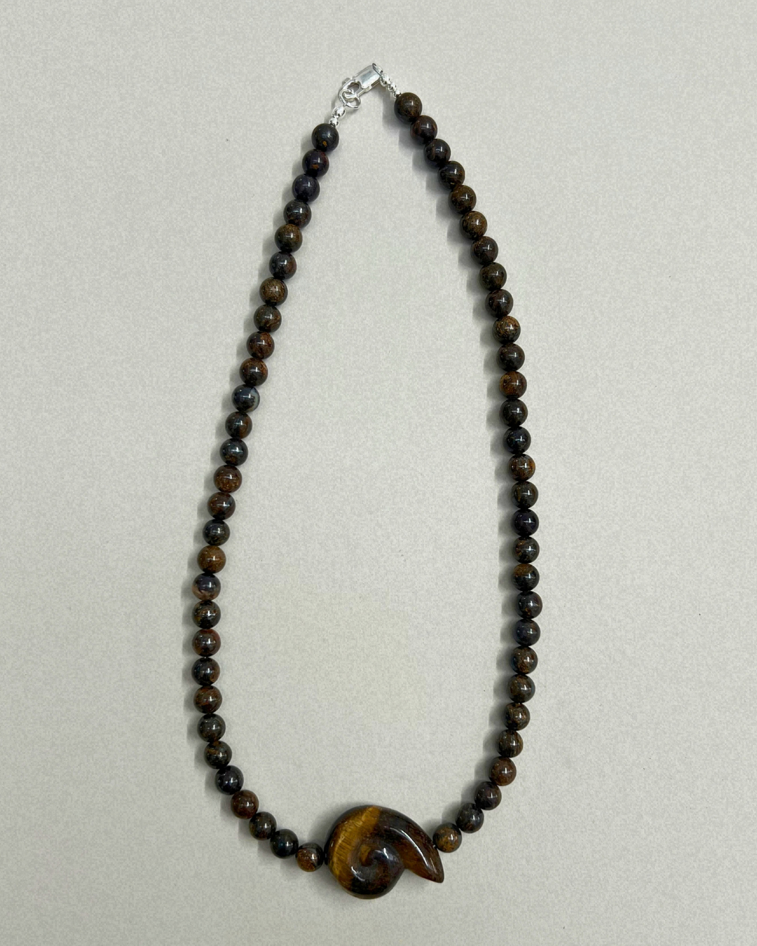 Harvest 1: bronzite whorl necklace, hand-strung by Palm of Feronia, photo 4