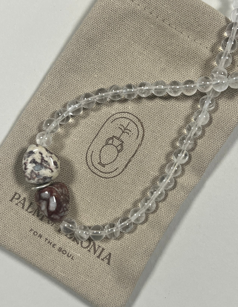 Alira - Clear Quartz & Jasper Necklace