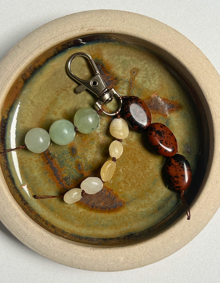 Stoned Charm - Bowenite & Mahogany Obsidian