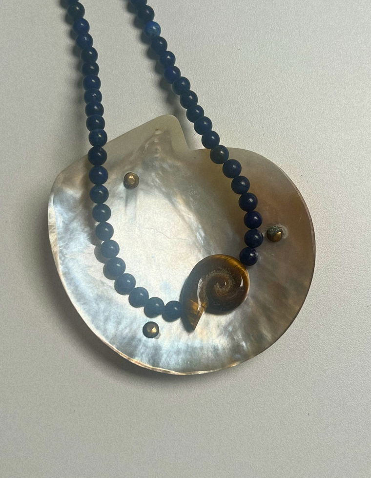 Trove 43 - Lapis Lazuli Whorl Necklace