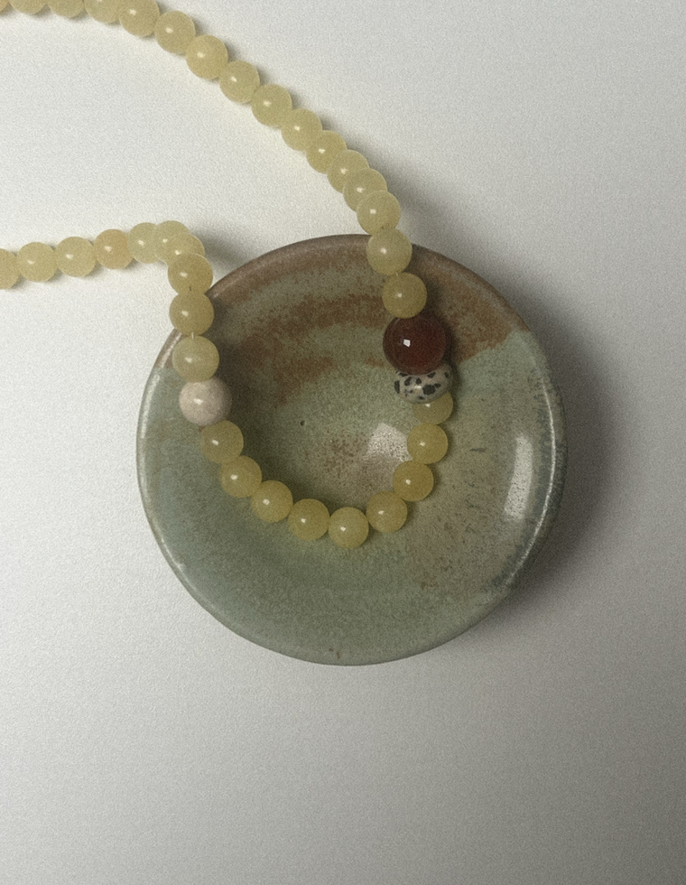 Zephyrelle - Yellow Jade & Carnelian Necklace