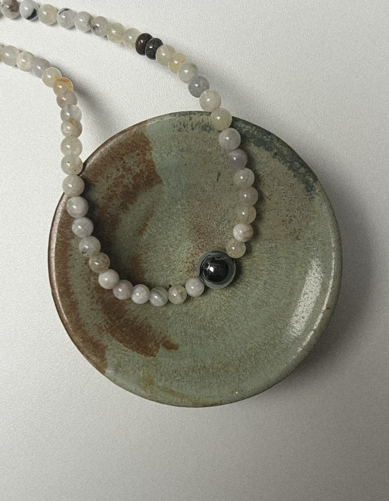 Velan - Moonstone & Hematite Necklace