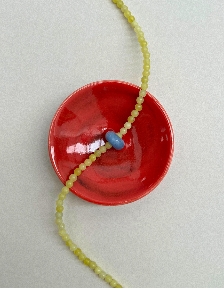 Habit 12 – Olive Jade & Blue Aventurine Movement Necklace