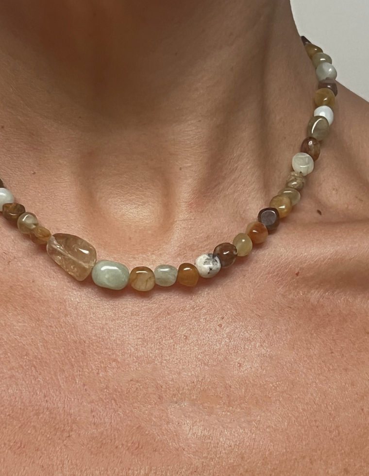Morwenna - Jade & Citrine Necklace