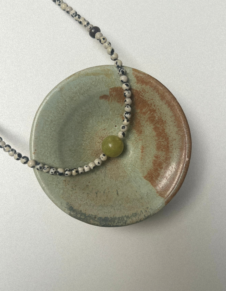Rhythm 11 - Dalmatian Jasper & Jade Necklace