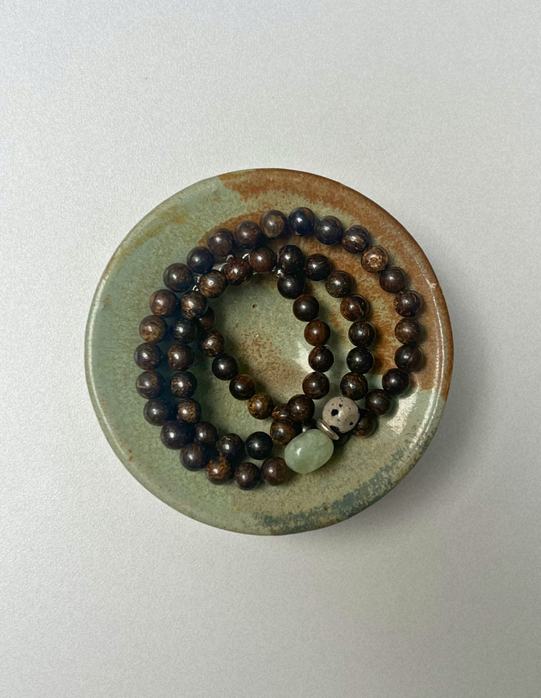 Centred 3 - Bronzite & Bowenite Necklace