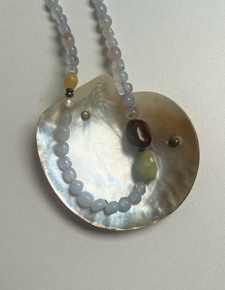 Trove 39 - Chalcedony & Jade Necklace