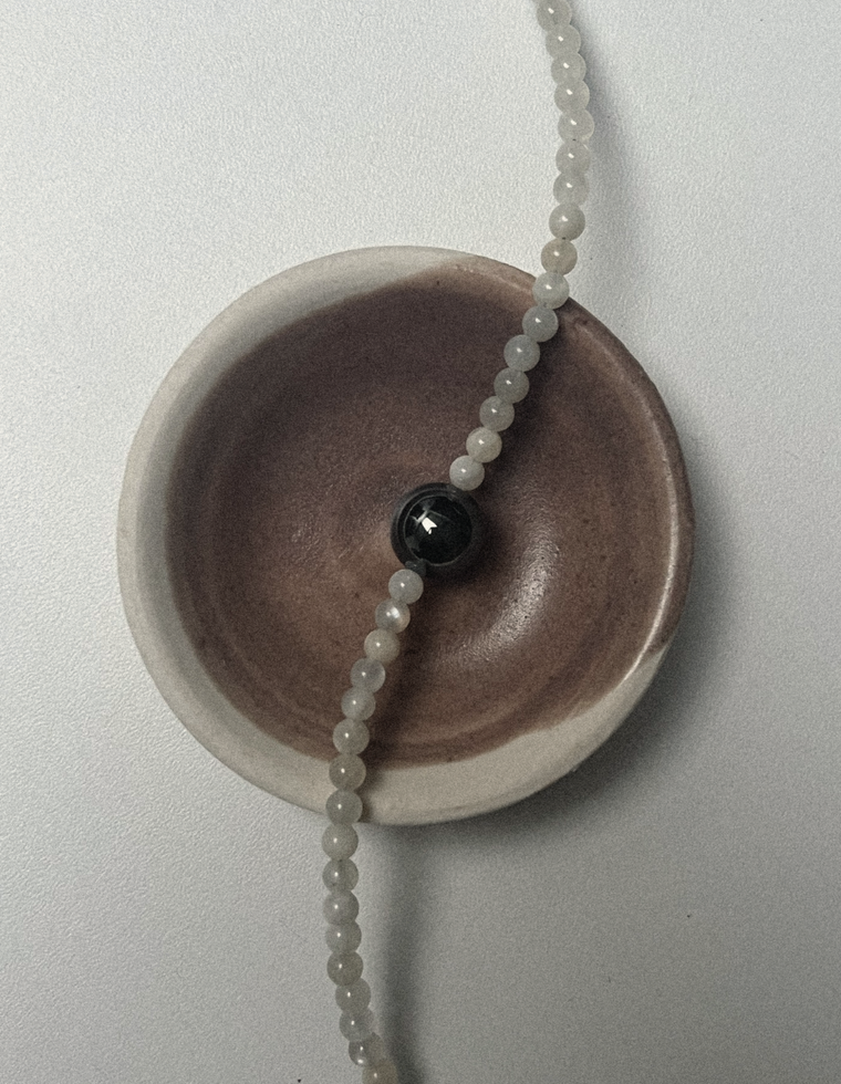 Settle One - Moonstone & Hematite Necklace