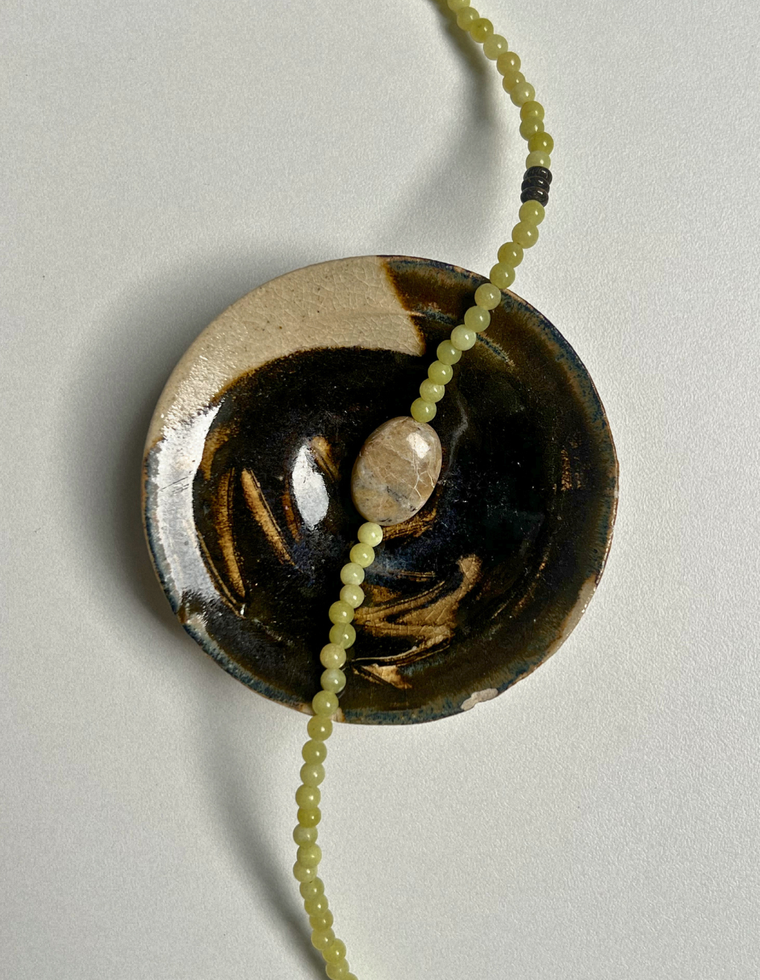 Orchard 8 - Olive Jade & Bronzite Necklace