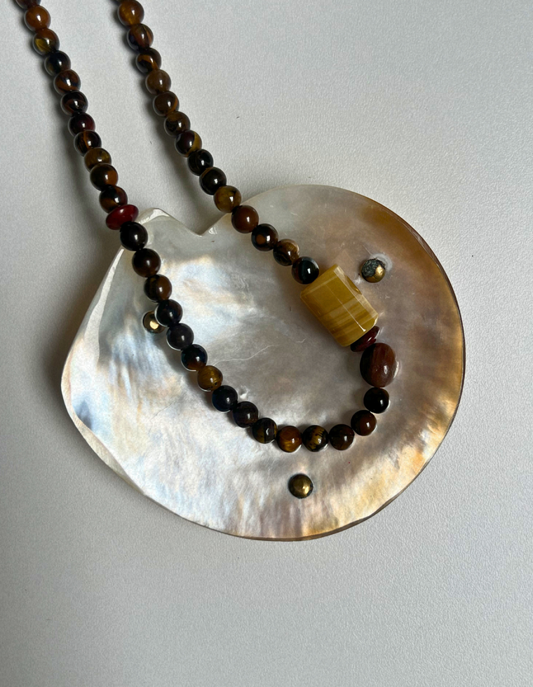 Solstice 11 - Tiger Eye & Crazy Agate Necklace