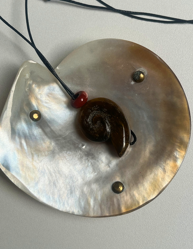 Tiger's Eye Whorl Pendant