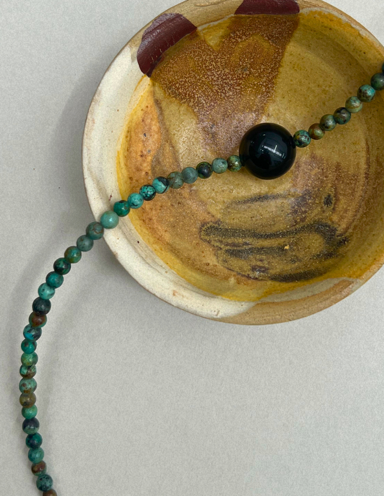 Field Study 2 – African Turquoise & Onyx Necklace