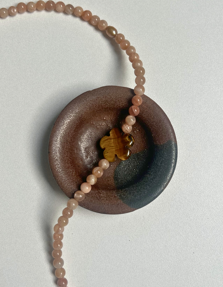 Sundial 4 - Sunstone & Tiger Eye Necklace