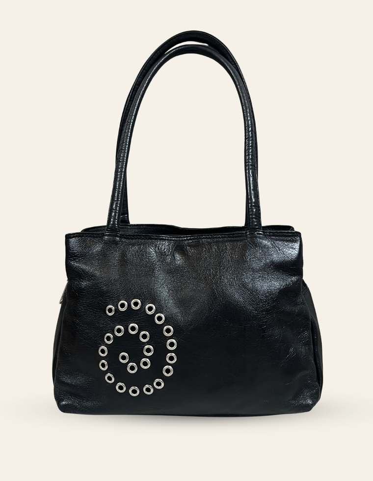 Spiral Stud Vintage Leather Bag / Piece 3