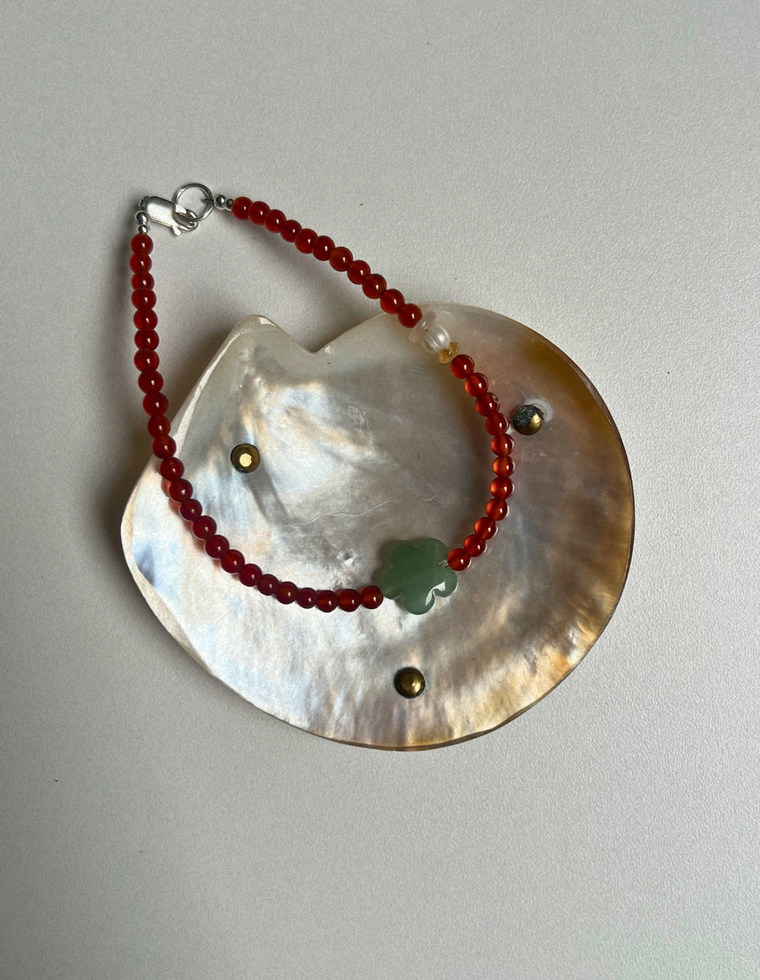 Solstice 15 - Carnelian Fleur Anklet