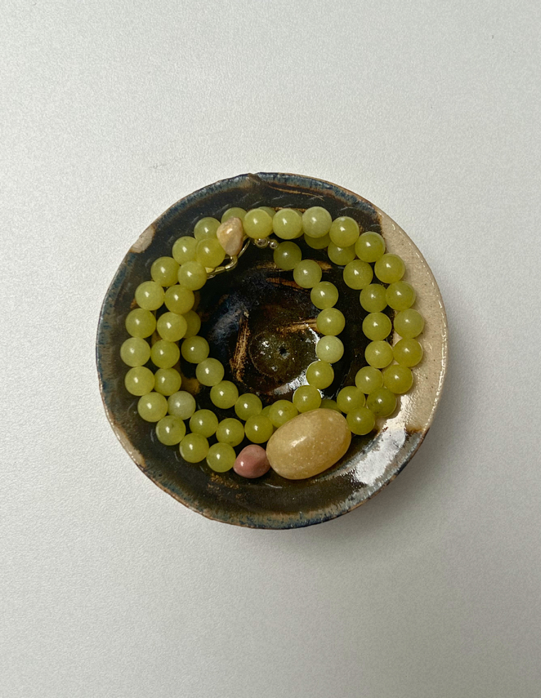 Emerge 9 - Olive Jade & Yellow Calcite Necklace