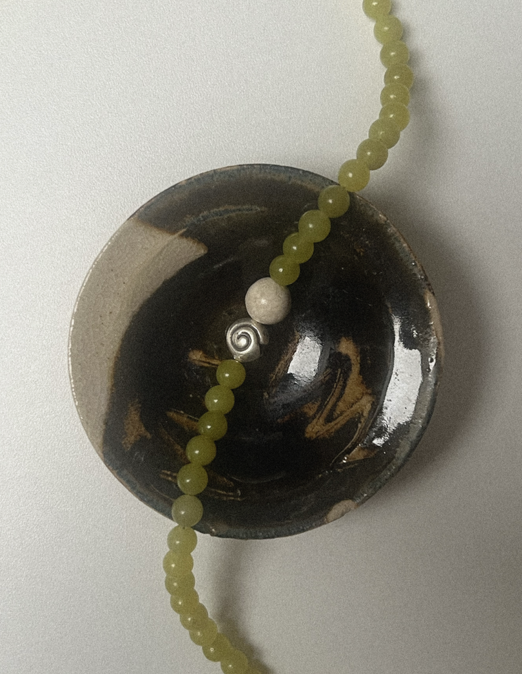 Ionea - Olive Jade & Riverstone Necklace