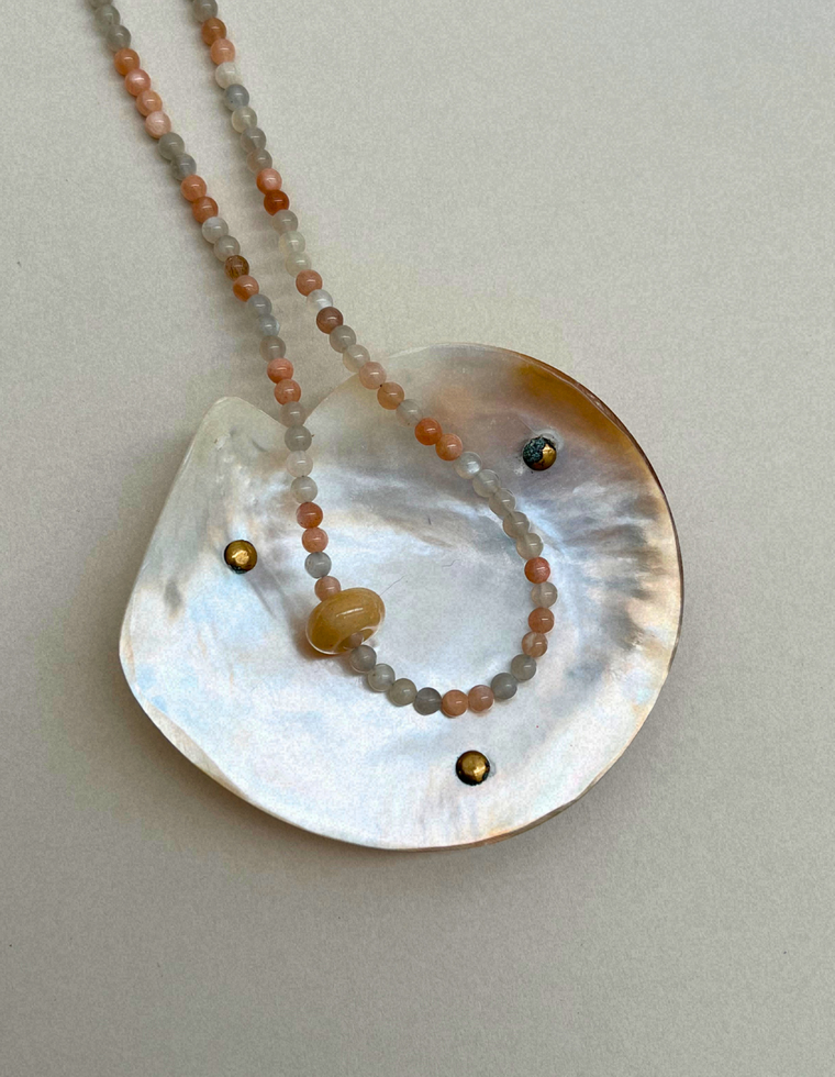 Habit 2 – Moonstone & Yellow Topaz Movement Necklace