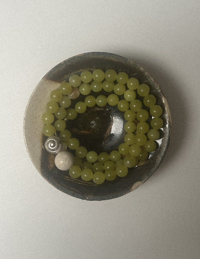 Ionea - Olive Jade & Riverstone Necklace