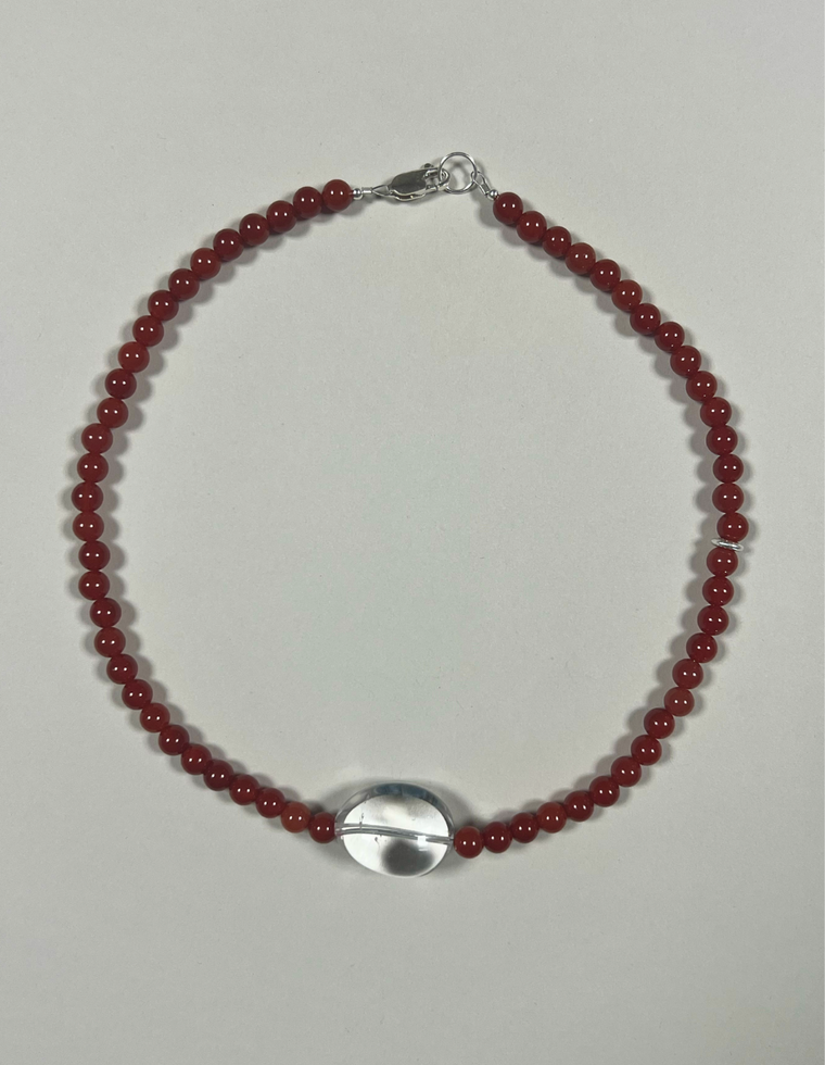 Ysolen II - Carnelian & Clear Quartz Necklace