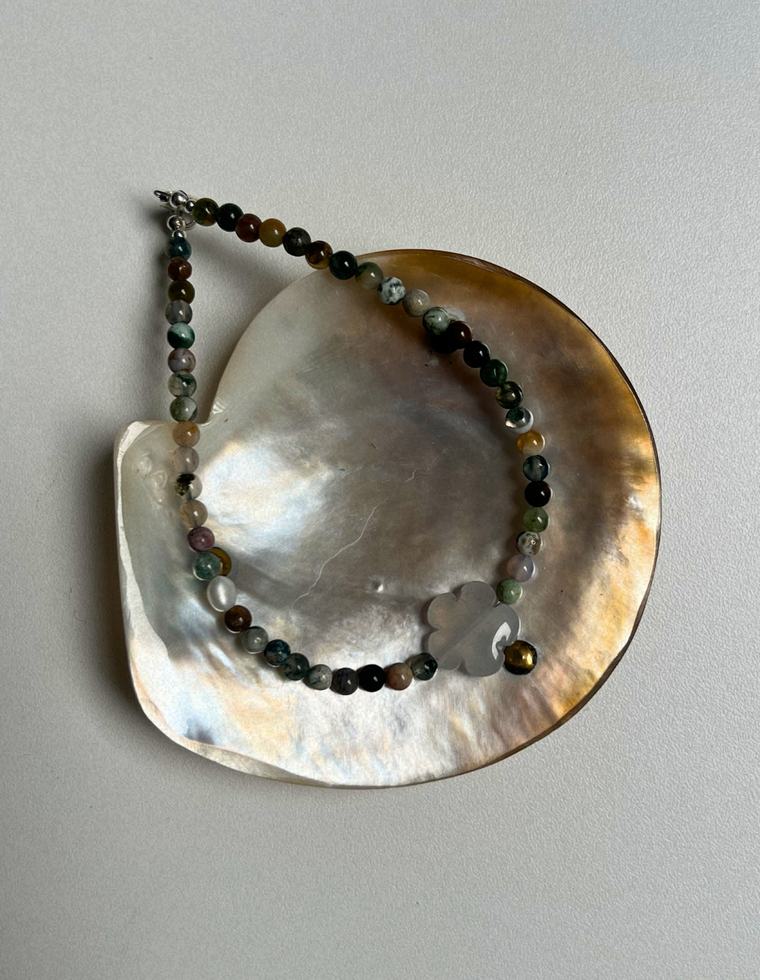Grove 19 - Indian Agate Fleur Anklet