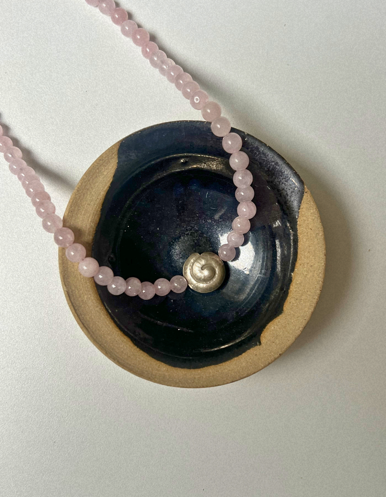 Renewal 4 - Rose Quartz Spiral Necklace