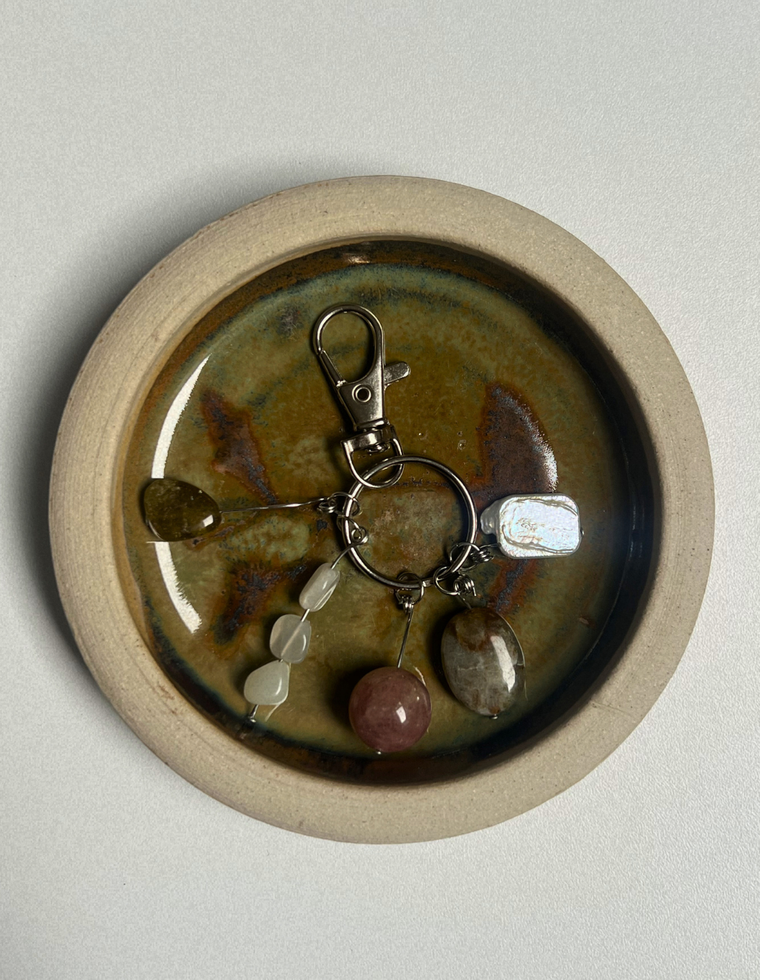 Orbit Charm – Freshwater Pearl & Jade