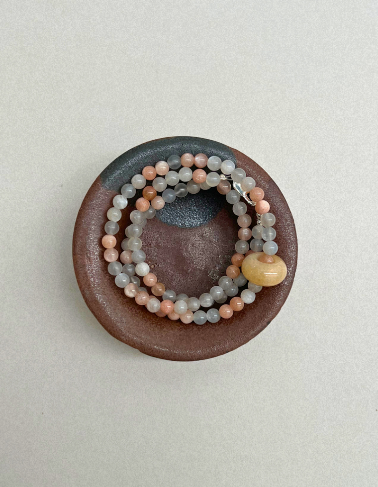 Habit 2 – Moonstone & Yellow Topaz Movement Necklace